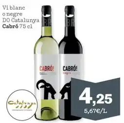 Sorli Cabró Vi blanc o negre DO Catalunya oferta