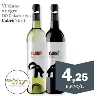 Sorli Cabró Vi blanc o negre DO Catalunya oferta