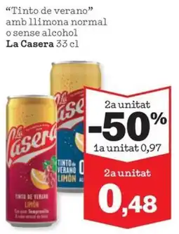 Sorli La Casera Tinto de verano amb llimona normal o sense alcohol oferta