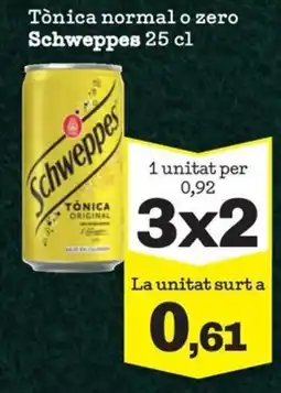 Sorli Schweppes Tònica normal o zero oferta