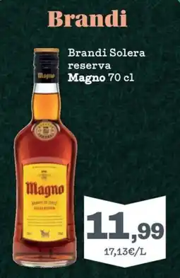 Sorli Magno Brandi Solera reserva oferta