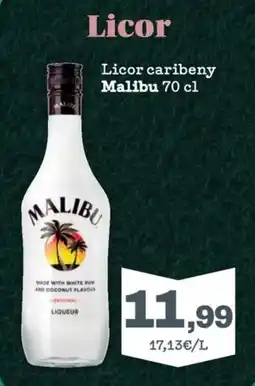 Sorli Malibu Licor caribeny oferta