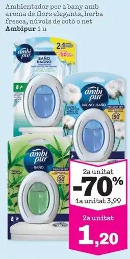 Sorli Ambipur Ambientador per a bany amb aroma de flors elegants, herba fresca, núvols de cotó o net oferta