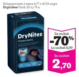 Sorli DryNites Bolquers nen i nena 4/7 o 8/15 anys oferta