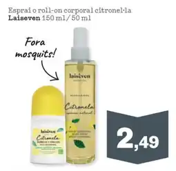 Sorli Laiseven Esprai o roll-on corporal citronel·la oferta