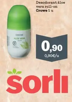 Sorli Crowe Desodorant àloe vera roll-on oferta