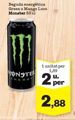 Sorli Monster Beguda energètica Green o Mango Loco oferta
