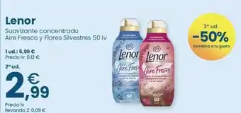 Lenor - suavizante concentrado aire fresco y flores silvestres 50 l v