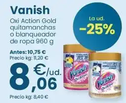Clarel Vanish - oxi action gold quitamanchas o blanqueador de ropa oferta