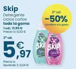 Clarel Skip - detergente ciclos cortos toda la gama oferta