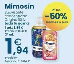 Clarel Mimosín - suavizante concentrado origins oferta