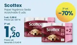 Clarel Scottex - papel higienico seda acolchado oferta