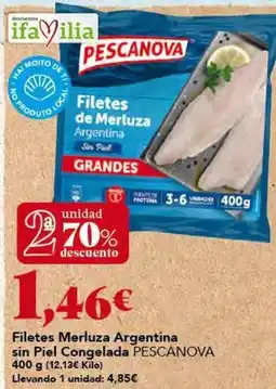 Gadis Pescanova - filetes merluza argentina sin piel congelada oferta