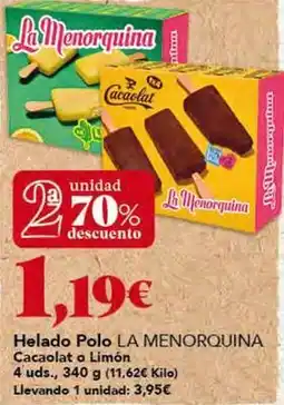 Gadis La menorquina - helado polo oferta