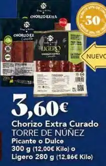 Gadis Torre de núñez - chorizo extra curado oferta