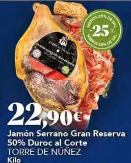 Gadis Torre de núñez - jamón serrano gran reserva 50% duroc al corte oferta