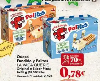 Gadis La vaca que ríe - queso fundido y palitos oferta