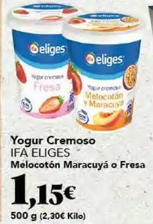 Gadis Ifa eliges - yogur cremoso melocoton maracuya o fresa oferta