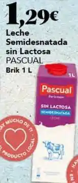 Gadis Pascual - leche semidesnatada sin lactosa oferta