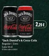 Masymas Jack daniel's - & coca-cola regular oferta