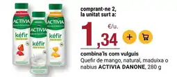 BonpreuEsclat Activia - quefir de mango, natural, maduixa o nabius oferta