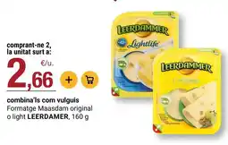 BonpreuEsclat Leerdammer - formatge maasdam original o light oferta