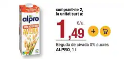 BonpreuEsclat Alpro - beguda de civada 0% sucres oferta