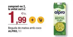 BonpreuEsclat Alpro - beguda de matxa amb coco oferta