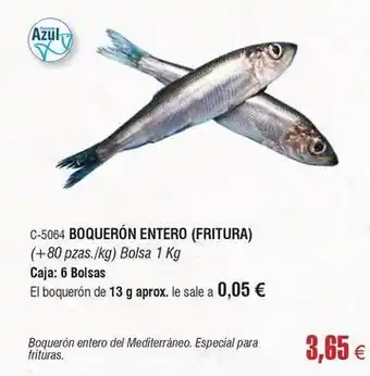Abordo Boquerón entero oferta