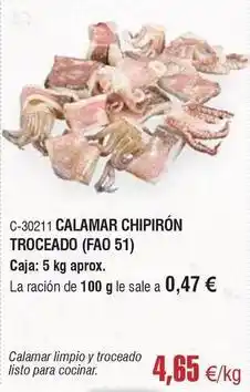 Abordo 51 - calamar chipirón troceado oferta