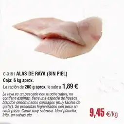 Abordo Ideal - alas de raya oferta