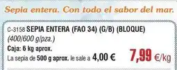 Abordo El sabor - sepia entera oferta
