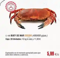 Abordo Momento - buey de mar cocido oferta