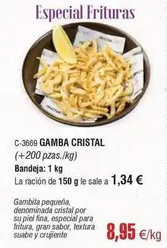 Abordo Cristal - gamba oferta