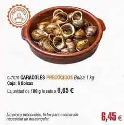 Abordo Caracoles precocidos bolsa oferta
