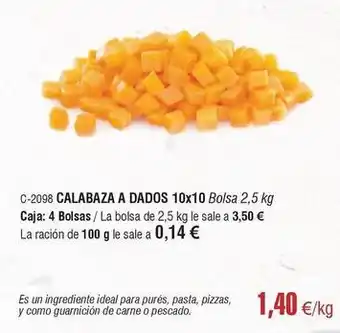 Abordo Ideal - c-2098 calabaza a dados oferta