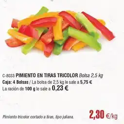 Abordo Pimiento en tiras tricolor oferta