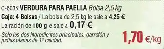 Abordo Solo - verdura para paella oferta