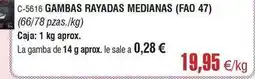 Abordo Cuatro rayas - gambas medianas oferta