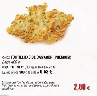 Abordo Premium - tortillas de camaron (premium) oferta