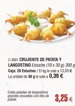 Abordo Crujiente de patata y langostino oferta