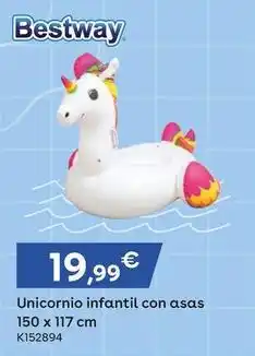 ToysRus Bestway - unicornio infantil con asas 150x117 cm k152894 oferta