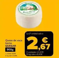 Supeco Quesar - queso de vaca tierno oferta