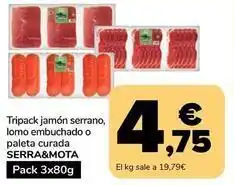 Supeco Serra mota - tripack jamon serrano oferta