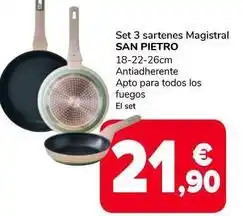 Supeco San pietro - set 3 sartenes magistral oferta