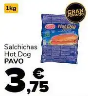Supeco Pavo - salchichas hot dog oferta