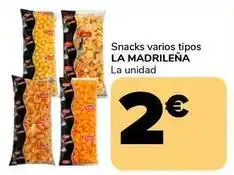 Supeco La madrileña - snacks varios tipos oferta