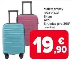 Supeco Abs - maleta trolley rosa o azul oferta