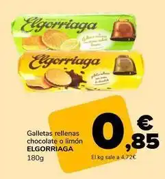 Supeco Elgorriaga - galletas rellenas chocolate o limón oferta