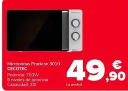 Supeco Cecotec - microondas proclean 3010 oferta